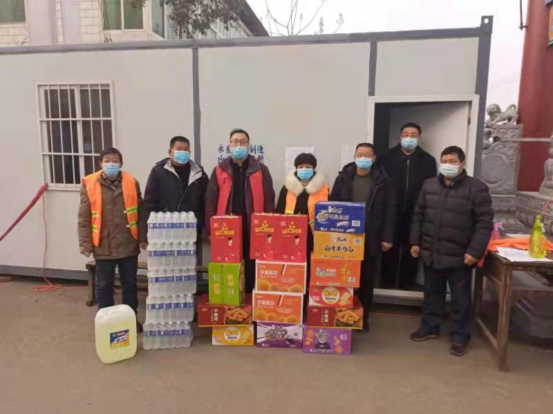 市农科院驻耿村工作队向耿村防控一线捐赠生活及防疫物资